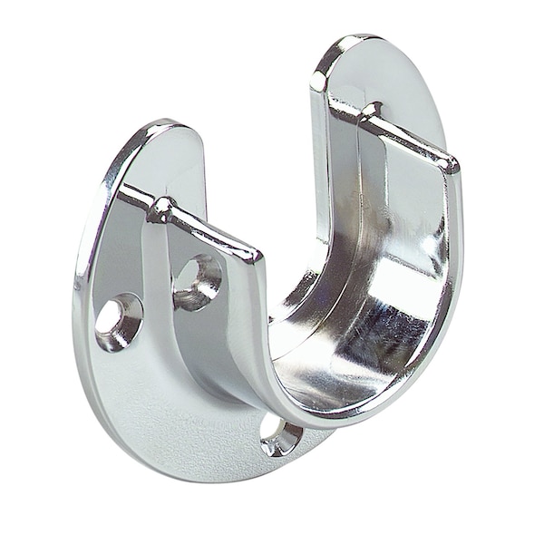 Knape & Vogt 2-1/4 in. L X 1-5/16 in. D Polished Chrome Steel Closet Rod Flange 766 CHR - main